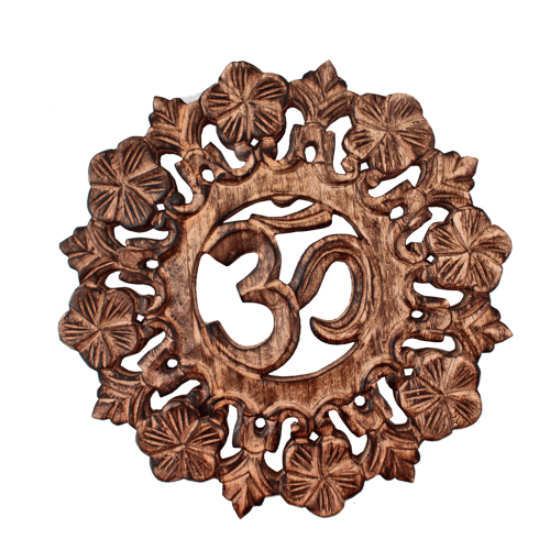 Meditationszubehör / OM-Symbole / OM-Symbol zum Hängen, geschnitzt, ø 30 cm